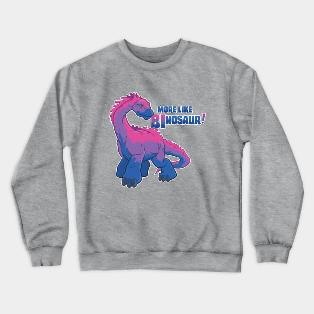 Bi-nosaur Crewneck Sweatshirt by jpowersart